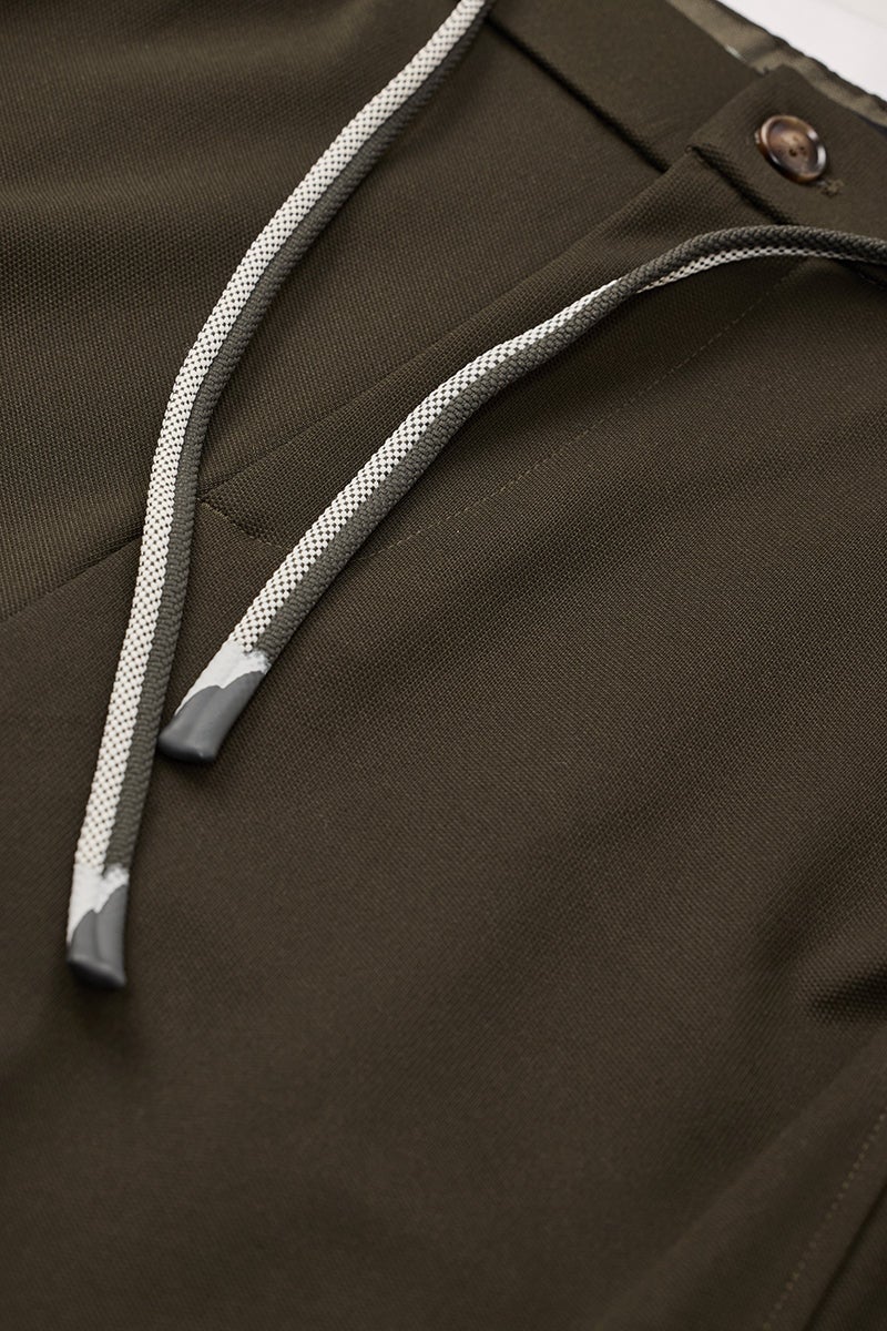 SNITCH Olive Regular Fit Trousers - Image 2